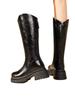 Women's Knee-High Thick-Soled Velvet Winter Boots - Warm Cotton, Height-Enhancing