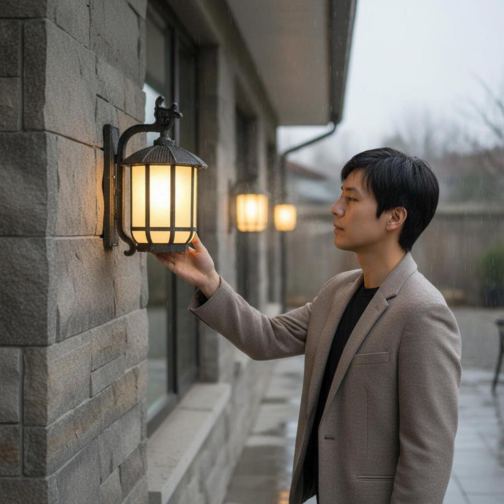 Chinese Design Wall Lantern Waterproof Home Lighting Weatherproof for Gate