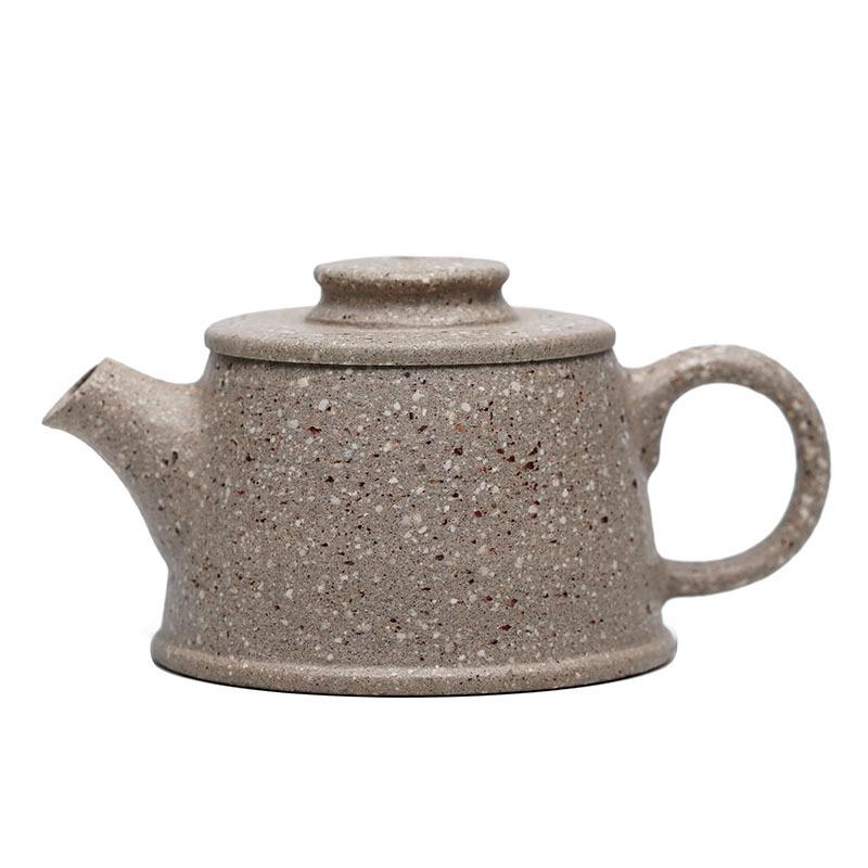 

80ml Yixing Purple Clay Teapot Handmade Large Wheel Pot Raw Ore Coarse Sand White Jade Segment Mud Kettle Strainer Zisha Teaset