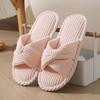 New Corduroy Cross Cotton Slippers Autumn and Winter Home Indoor Home Warm Slippers Women's Winter