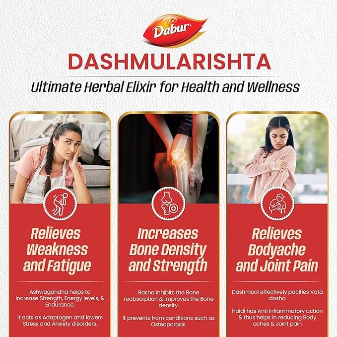 Dabur Dashmularishta 450ml Women’s Post-Delivery Health Tonic for Strength Stamina Recovery
