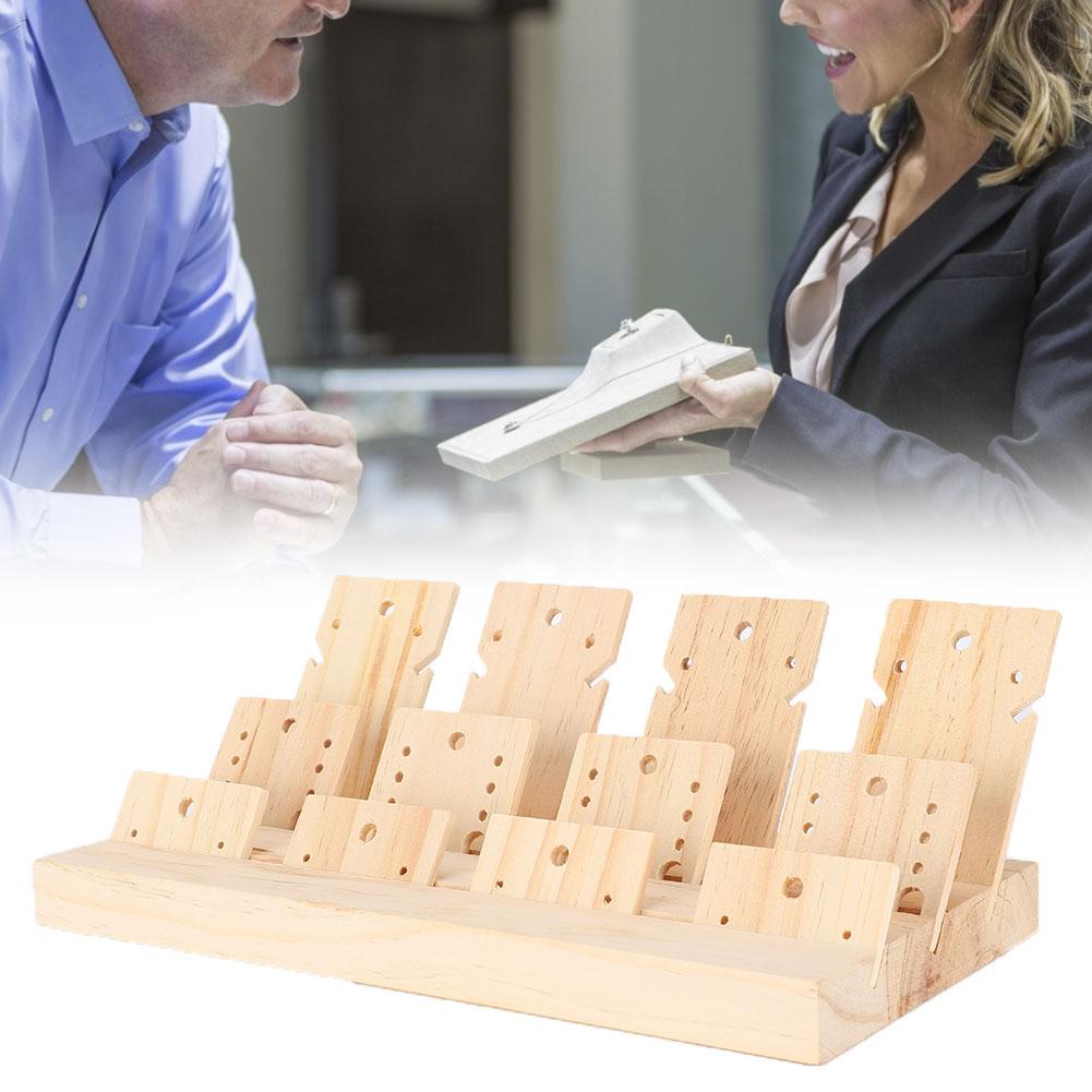 Wooden Earrings Ear Stud Ring Display Board Jewelry Stand Eardrop Storage Bracket