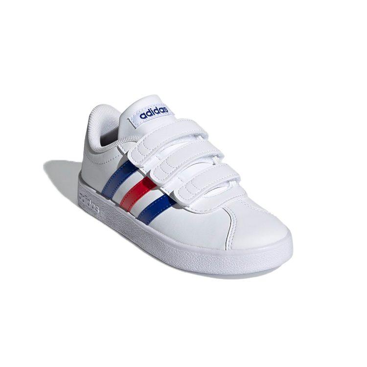 Adidas VL Court 2.0 J 'White Royal Blue Vivid Red' FY9273