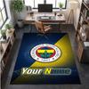 Crystal Velvet Rug Fenerbahçe FC Print Custom Name Text Floor Mat Home Decor