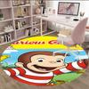 1pc Curious George (6) Print Round Carpet Chair Round Carpet Suitable for Bedroom Living Room Home Decorative Carpet