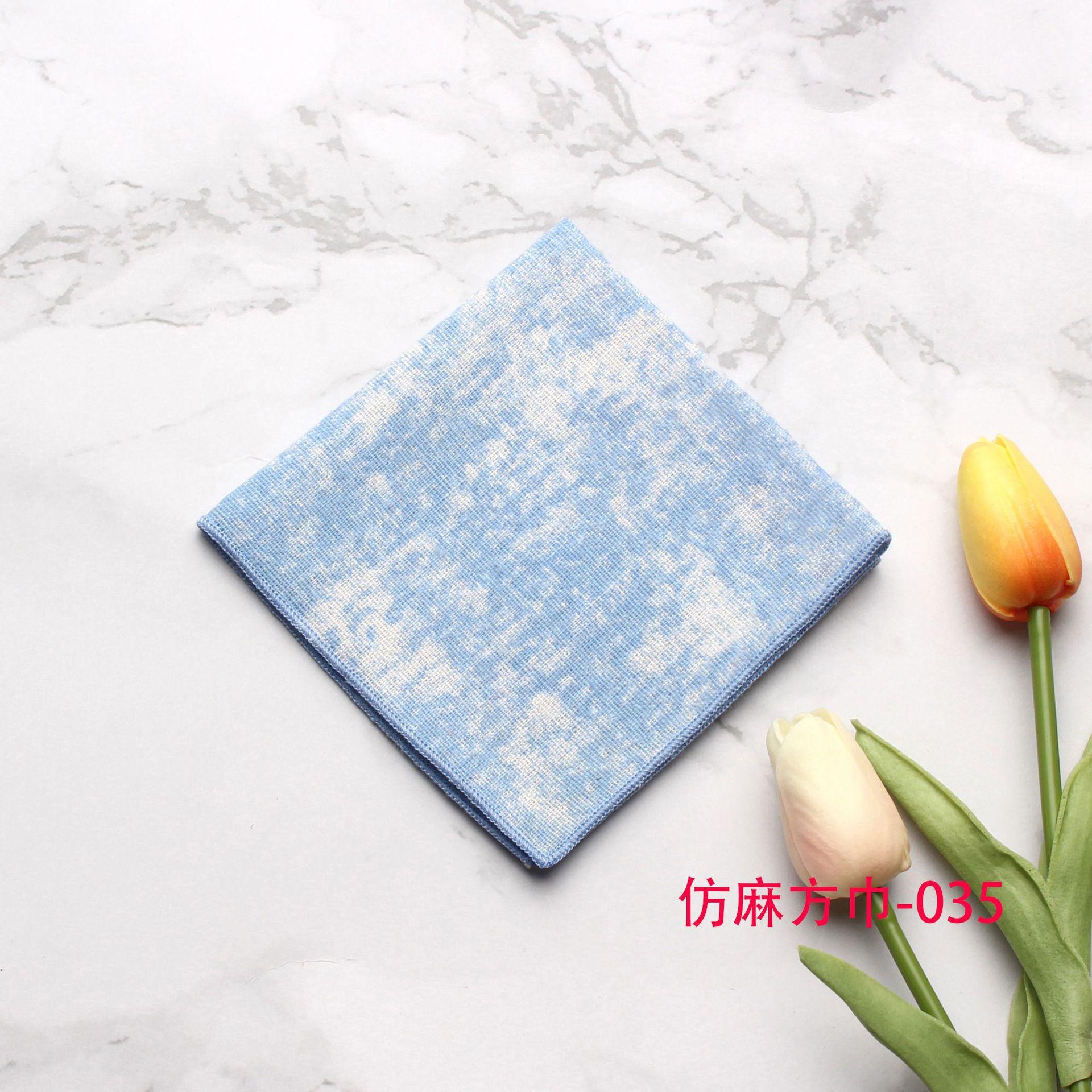 

Мужской носовой платок, нагрудное полотенце, карманный платок, аксессуары для одежды, повседневный маленький квадратный платок с принтом, карманный платок под лен.