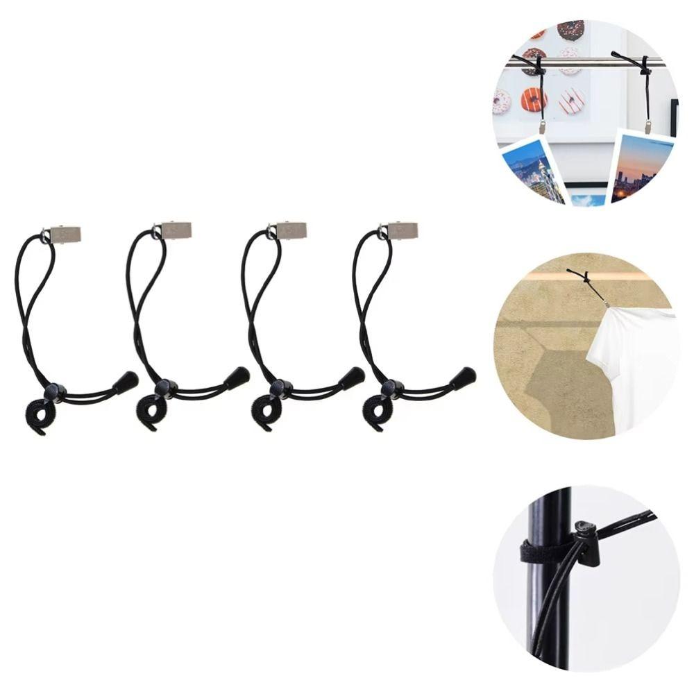 2pcs Elastic Fixed Clothes Clips Multi-Functional Windproof Clamps Clothes Fixing