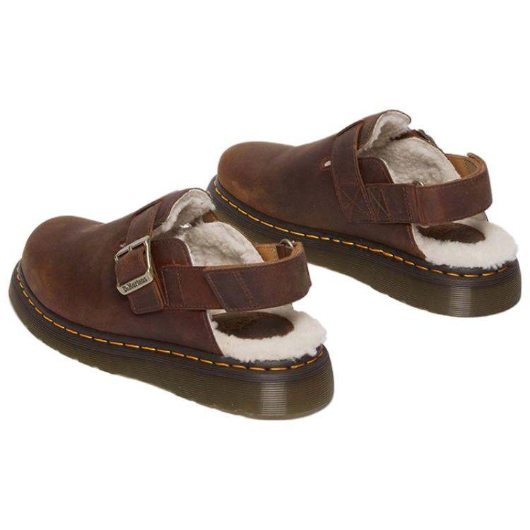 Dr. Martens Leather Comfortable Versatile Casual Shoes Women Shoes Dark-Brown 31060362