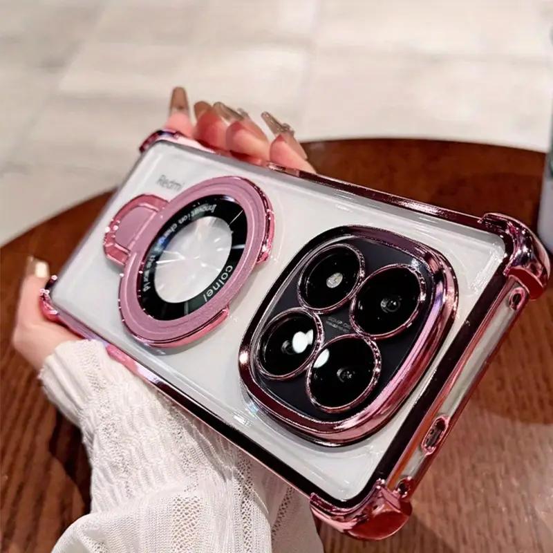 Transparent Shockproof Magnetic Bracket  Phone Case For Honor Magic 7 Lite X9C X9A X9B X6A X6B X8B X8C X7A Soft Silicone Cover