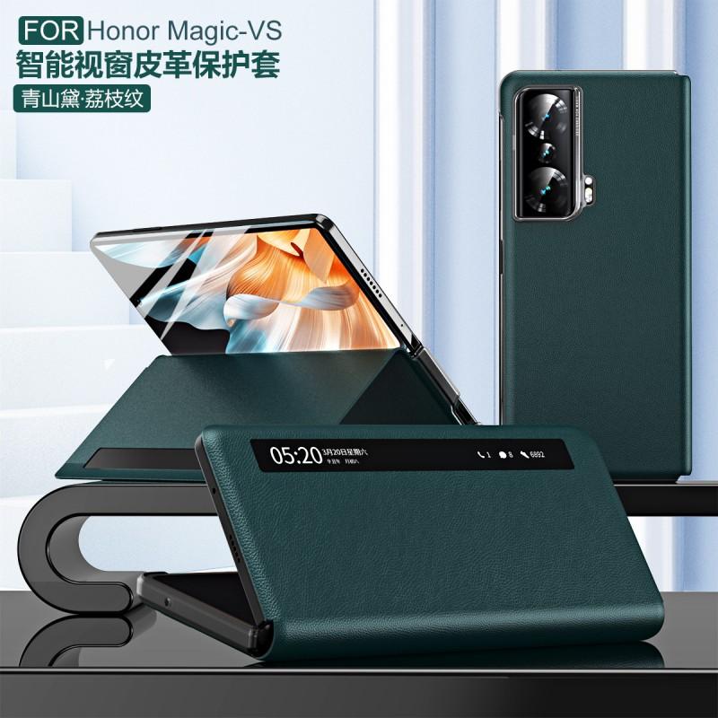 Slim Flip Case Honor Magic Foldable Phone With Smart Window View Stand Magnetic Shockproof PC Leather Cover