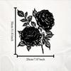 1pc Beautiful Rose Metal Wall Art, Rust-Resistant Romantic Sculpture for Bedroom or Garden, Floral Gift
