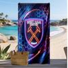 Asciugamano da Spiaggia West Ham United Football Print, Asciugamano Grande Morbido ad Asciugatura Rapida per Spiaggia Campeggio Nuoto