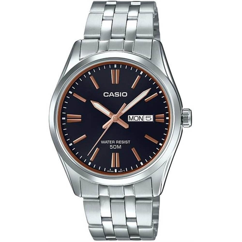 Casio Enticer Black Analog Business Quartz Watch Shipping MTP-1335D-1A2 Men s (International Available)