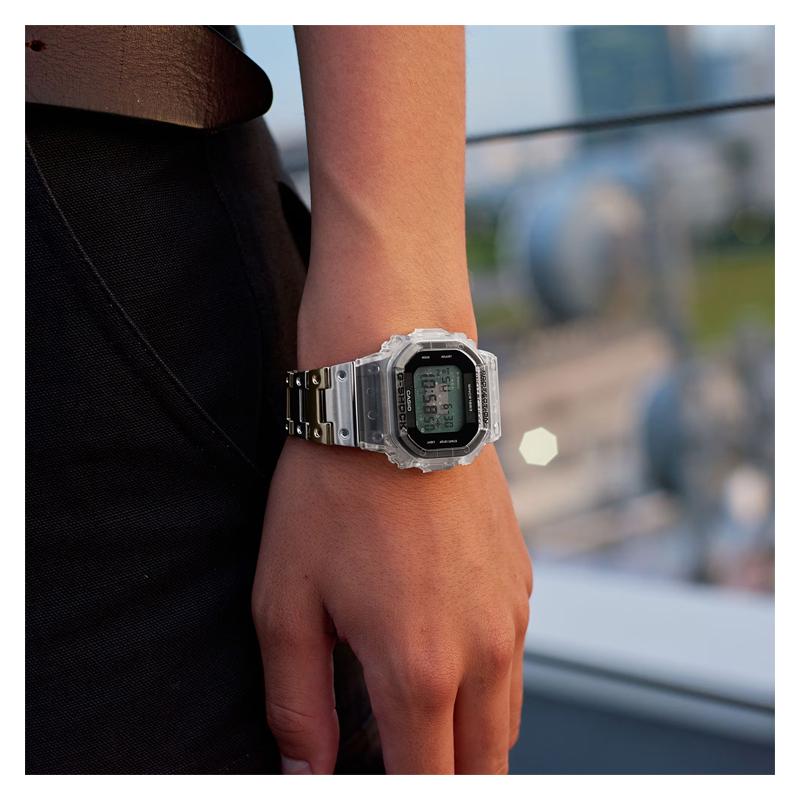 Casio G-SQUAD Series G-SHOCK Series 40th Anniversary CLEAR REMIX 200m Waterproof Quartz Movement Resin Stainless Steel Strap Japanese DWE-5640RX-7JR