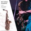 Saxophone Red Antique E-flat Brass Material with Carrying Case Cleaning Cloth Brush Sax Strap