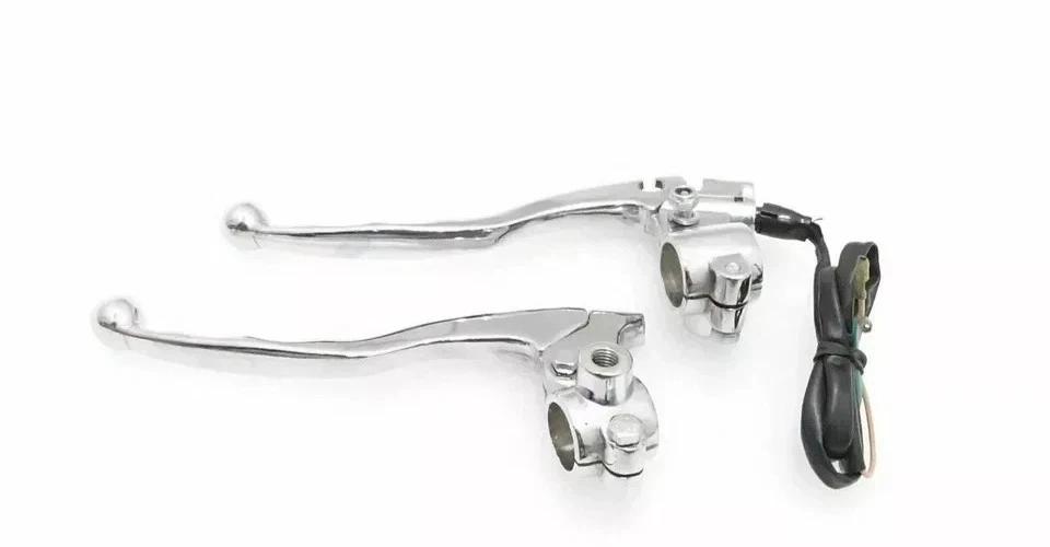 Clutch& Brake Lever Set Fit For Royal Enfield Bullet 350 500cc Chrome Minda Type