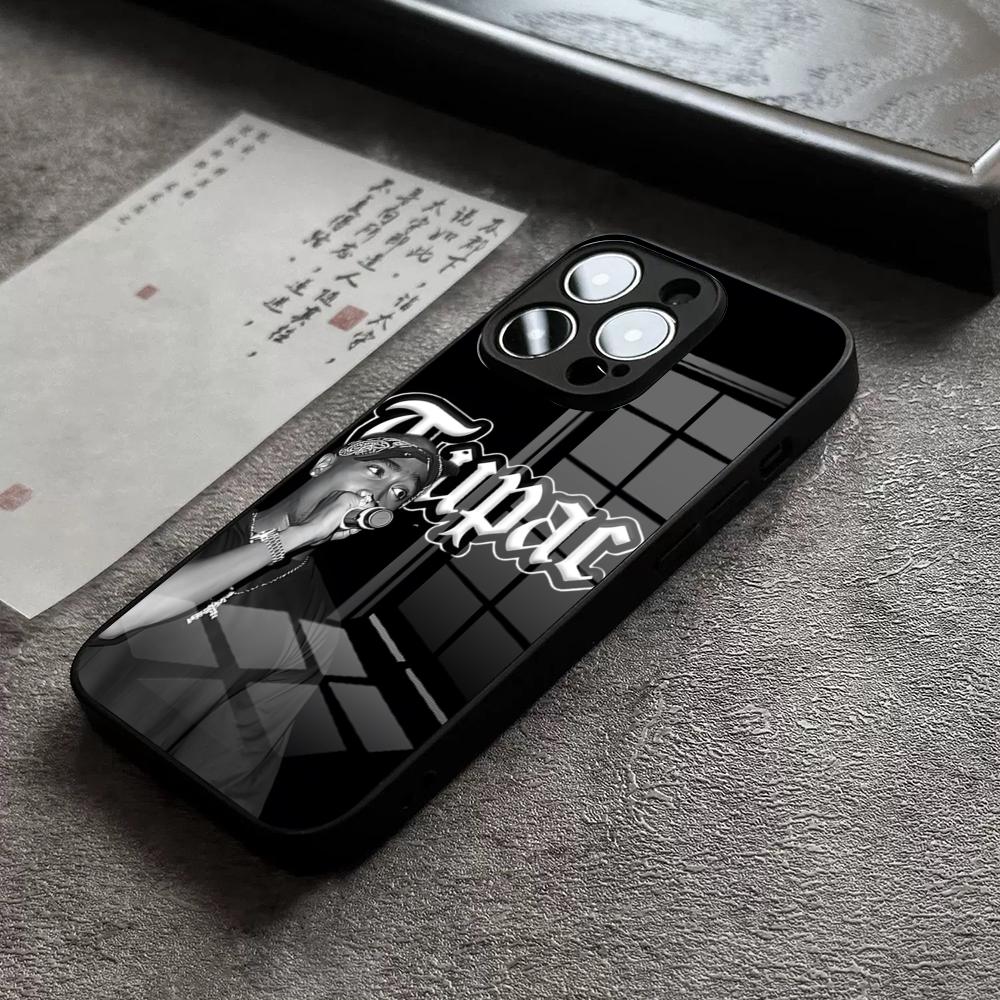 Rapper 2pac Singer Tupac 2 Phone Case For 17 Pro Max IPhone 16 Pro 15 12 11 13 Mini X XR XS 14 Plus SE Glass Cover