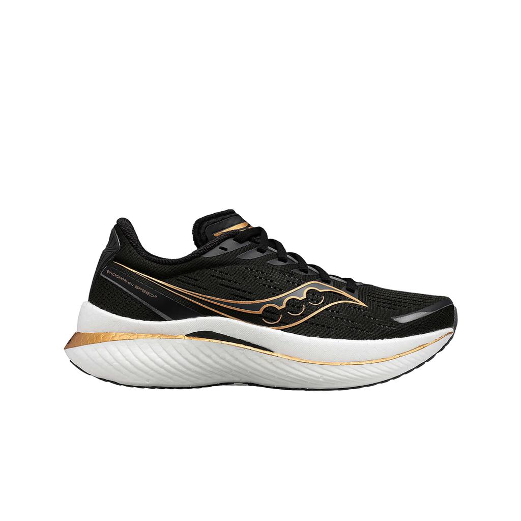 (w) Saucony Endorphin Speed 3 Svart Goldstruck