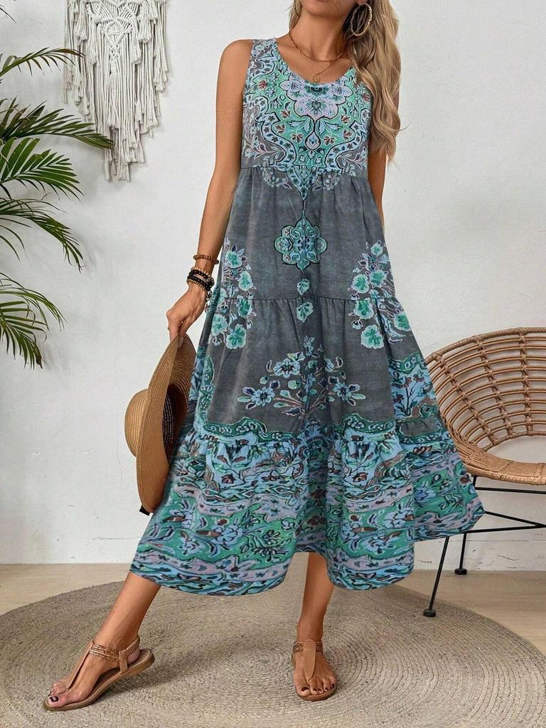 Plus Size Bohemian Elegantes Damenkleid Sommerurlaub Strand Sommerkleid Koreanische Damenkleidung Schlanke lange Kleider