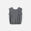 Broadcast Grey Slim-Fit Knit Top for Women