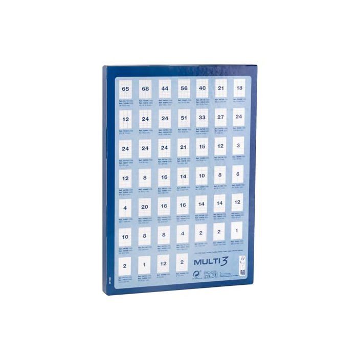 Étiquettes Adhésives - Multi3 - 105 x 57 mm - A4 - 100 Volets - Blanc