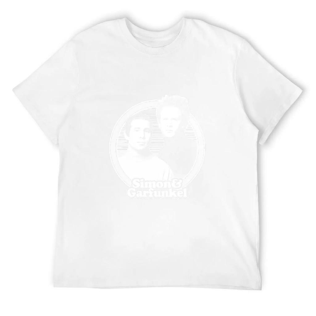 Simon & Garfunkel T-Shirt Summer Clothes Plus Size Clothes Blanks Plain White T Shirts Men