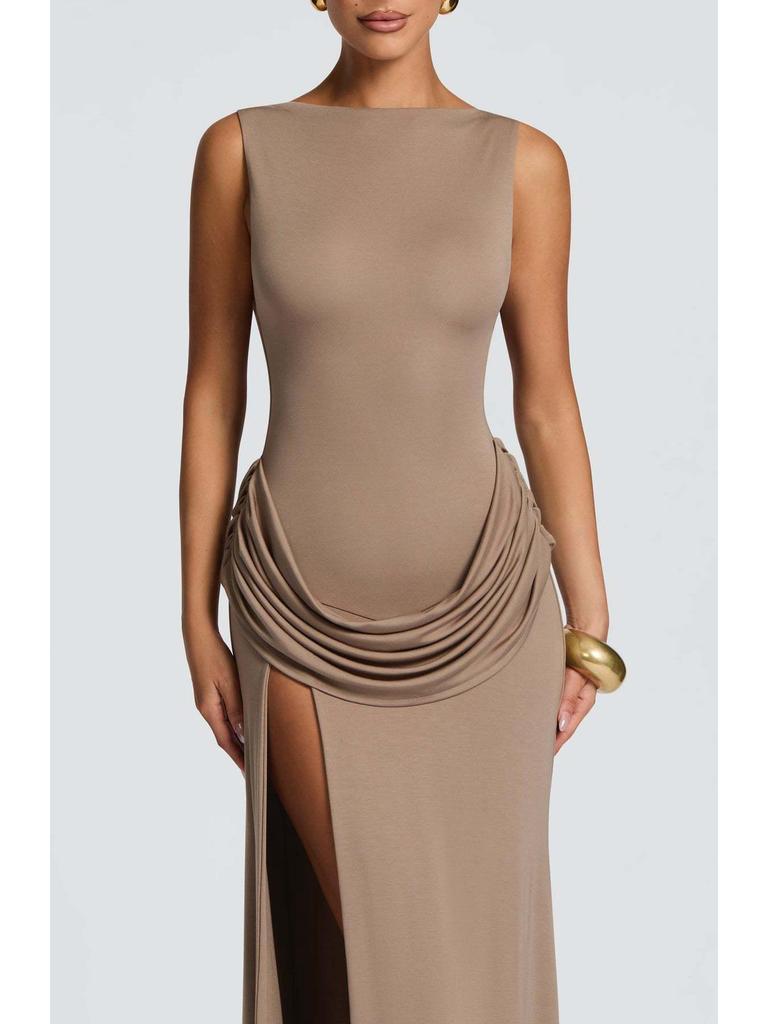 2026 Spring European & American Style Sexy Sleeveless Slim Fit High Slit Long Dress