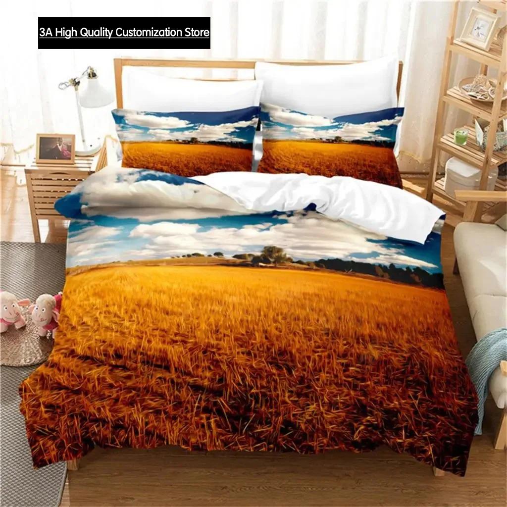 Ear of rice Bedding Sets 3D Digital Printing Custom Quilt Duvet Cover Set Home Queen King Quilt Pillowcase