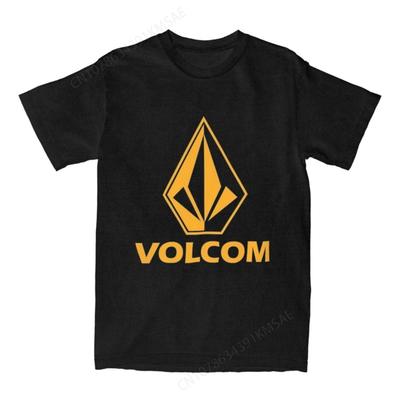 Übergroßes T-Shirt Gelb Wachstum Sport Volcoms Baumwoll-T-Shirts Hip Hop T-Shirt für Herren Sommer Spaß Kurzarm Kleidung