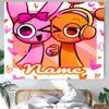 Personalized Game Sprunki Background Tapestry,Custom Name Birthday Party,Multifunctional Wall Decoration for Home Decor,Various Occasions