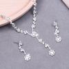 New Set of Exquisite Claw Chain Necklace and Exaggerated Earring Set, Two-piece Set with Water Droplet Necklace and Evening Accessories for Women