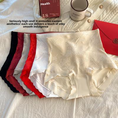 Ladies Autumn and Winter New Chinese Style High Waist Relief No Mark Comfortable Breathable Briefs