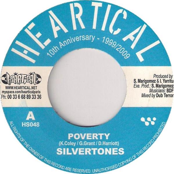 

7inch Record SILVERTONES PAPA KOJAK Poverty Freedom Fighters HS048 Heartical 2009 France Reggae Ska Dub Used