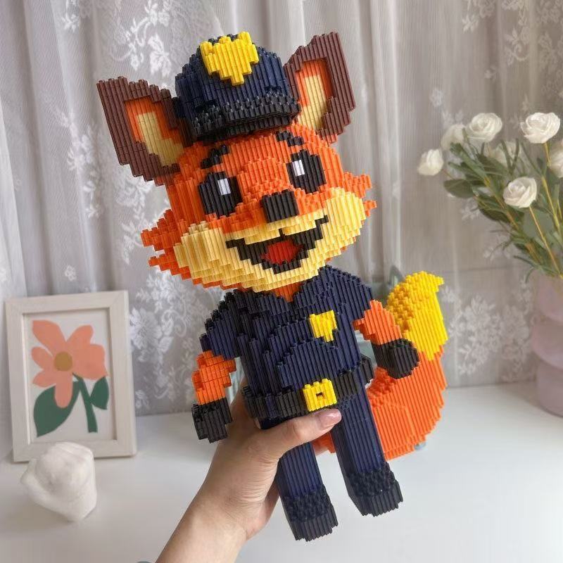 35cm Fuchs Nick Bausteine Spielzeug Polizei Verkleidung Montage Bausteine Spielzeug Kinder Erwachsenen Geschenk Serie