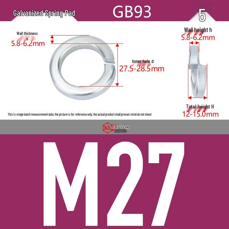 Galvanized Hex Nuts, Flat Washers, Spring Washers in M2-M48, Blue and White Zinc Coated