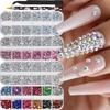 Glitter Finish Resin Rhinestone Kit DIY Decoration Flatback Gems Jelly Rhinestones  for Nail Art