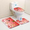 Christmas Bathroom Floor Mat Toilet Three-Piece Set