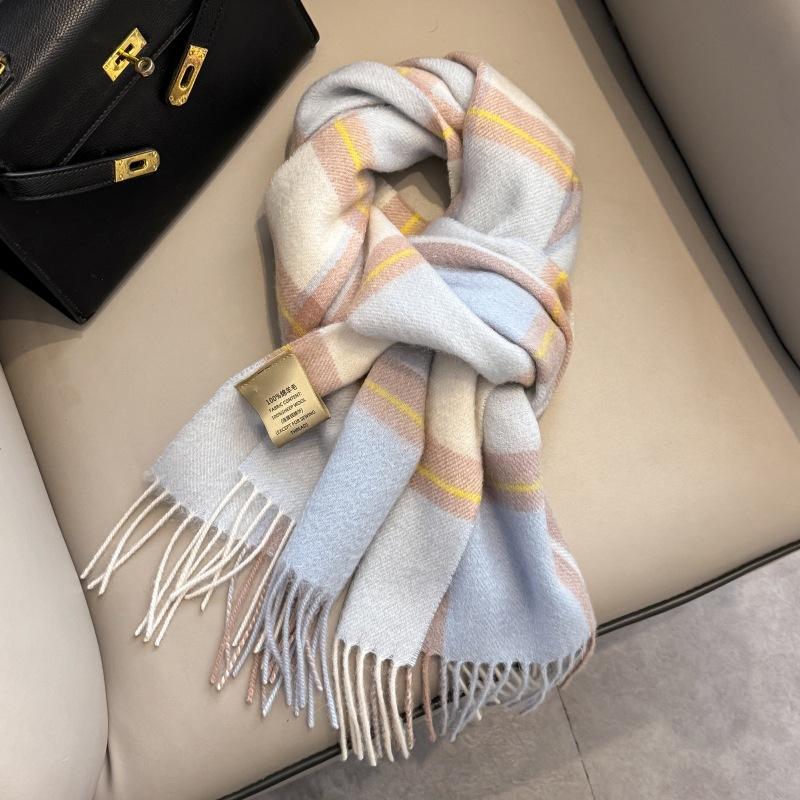 100% Sheep's Wool Scarf, Classic British Style, New Winter Arrival for Men & Women, Warm Neck Warmer