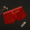 See-through Transparent Underpants U Convex Mesh Boxer Shorts Breathable Men's Pouch Briefs  Male