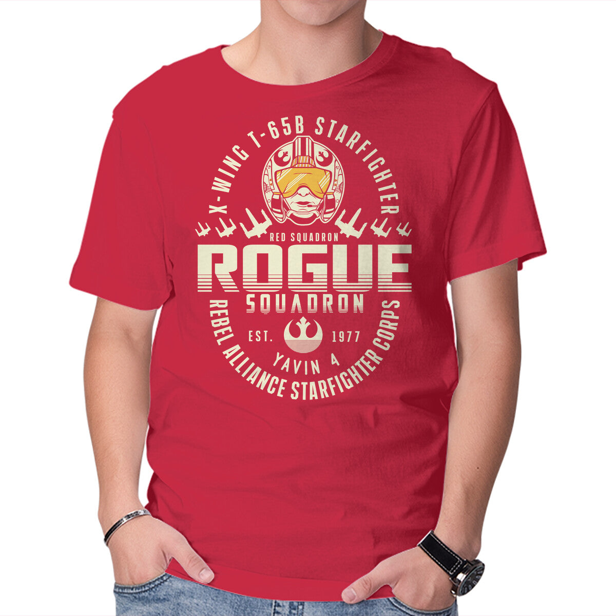 Unisex Crew Neck T-Shirt The Rogue Squadron Graphic Short Sleeve Casual Tee XXXL