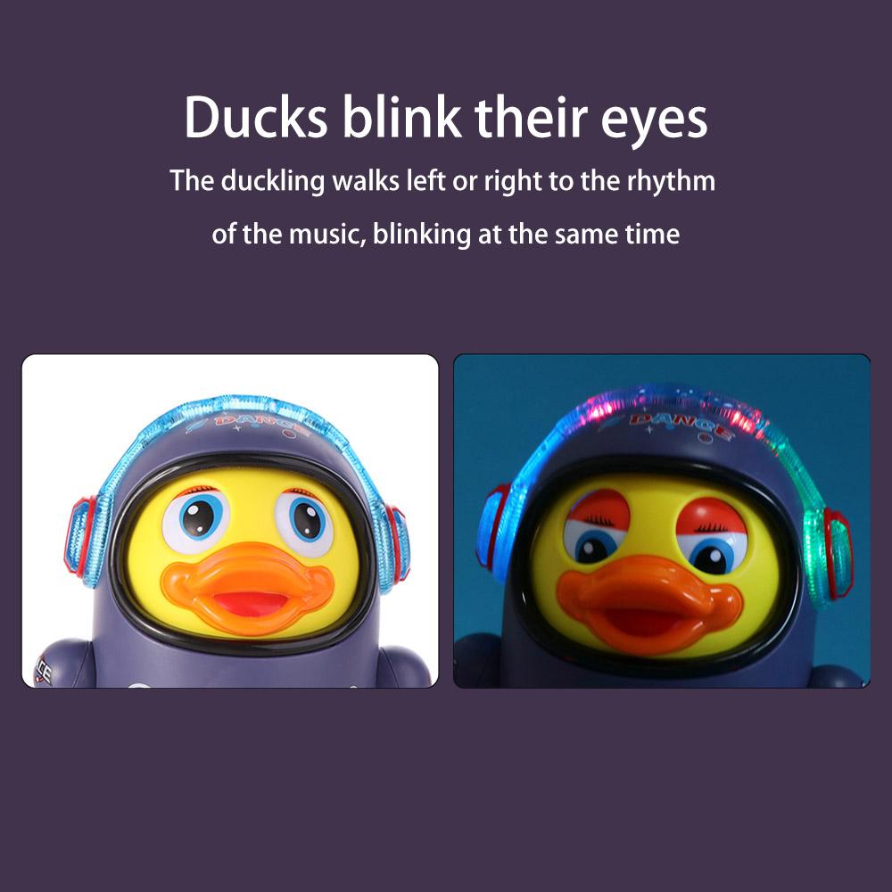 Interactive Dancing Astronaut Duck Toy Sound And Light Duck Musical Interactive Toy  Kids Toddlers