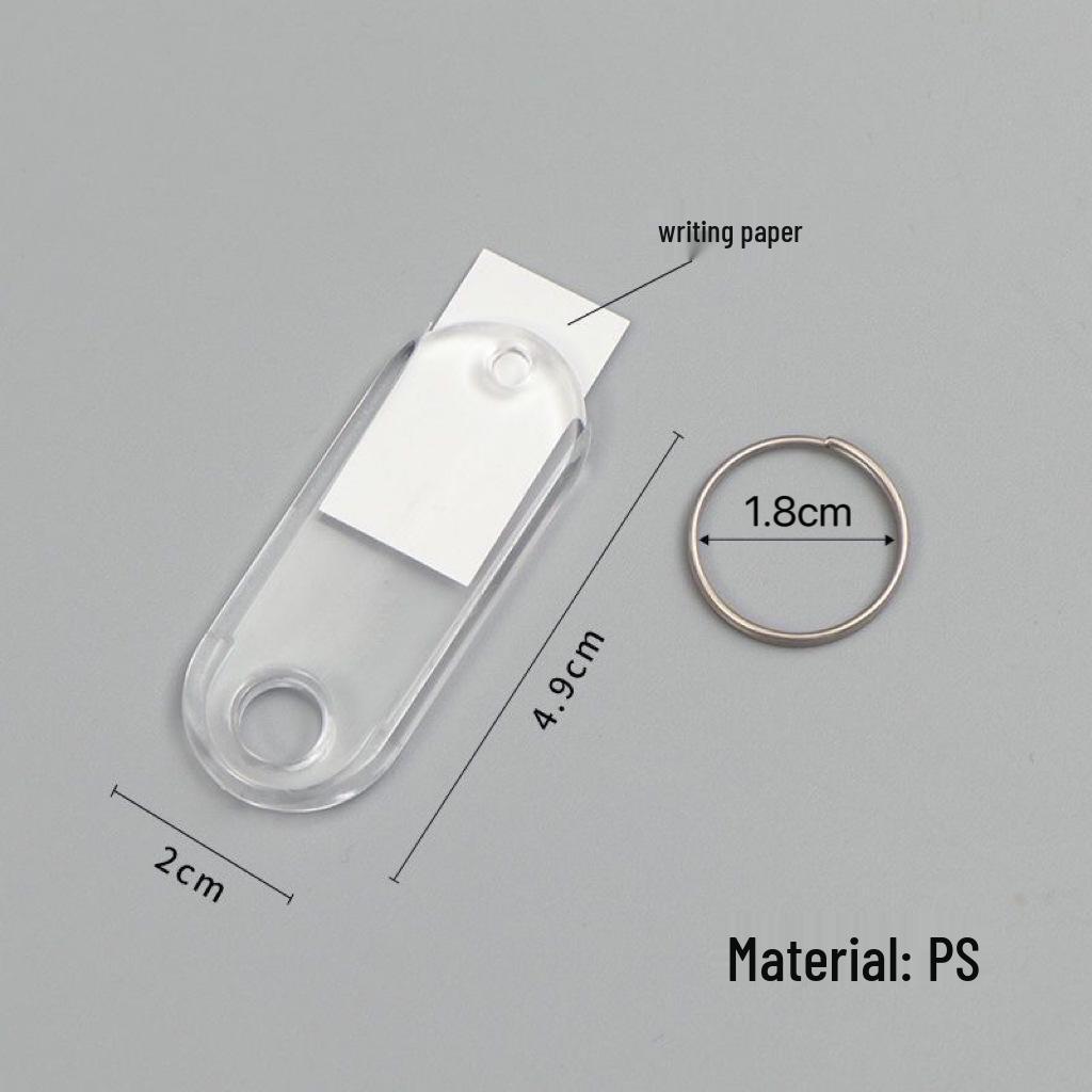 Crystal Plastic Luggage & Hotel Key Tag Keychain