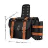 1 Pair Waterproof Saddle Bag Large Capacity PU Leather Motorcycle Bag with Water Bottle Bag Cool Design Motorcycle Side Bag