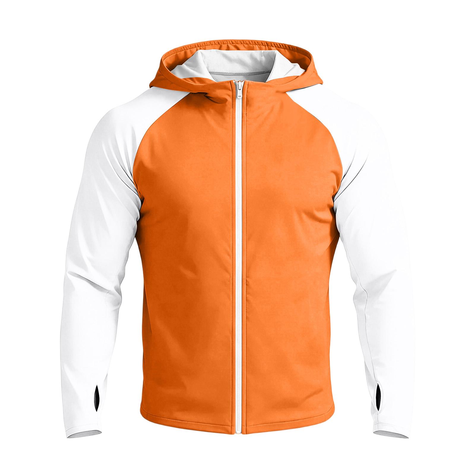 Men s Casual Raglan Sleeve Hooded Long Sleeve Jacket Lightweight Zip Up Outdoor Windbreaker for Sun Protection M