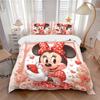 Minnie Mouse Valentine'S Day Print 3Pcs Bedding Setduvet Cover With 2 Bedropillowcase Home Birthday Gift