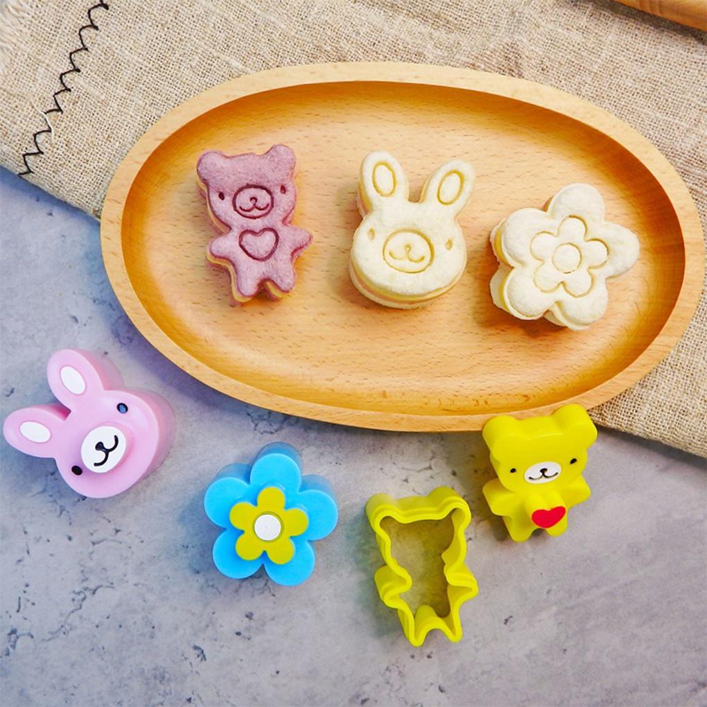 3pcs Cookies Sandwich Mold Decorating Tools Home Kitchen Food Makers Lovely Patterns DIY Bread Toast Molds Breakfast Maker Tool