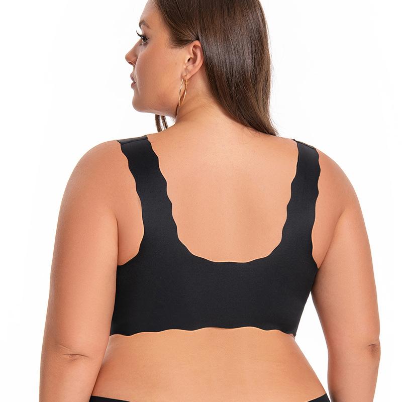 Large Size Front Clasp No-padded Thin Underwear Beautiful Back Seamless Large Chest Push-up Bra