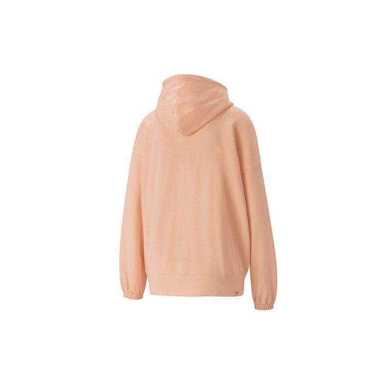 Puma Bluza z kapturem z długim rękawem z nadrukiem graficznym Downtown Damskie topy Koralowy 533049-27