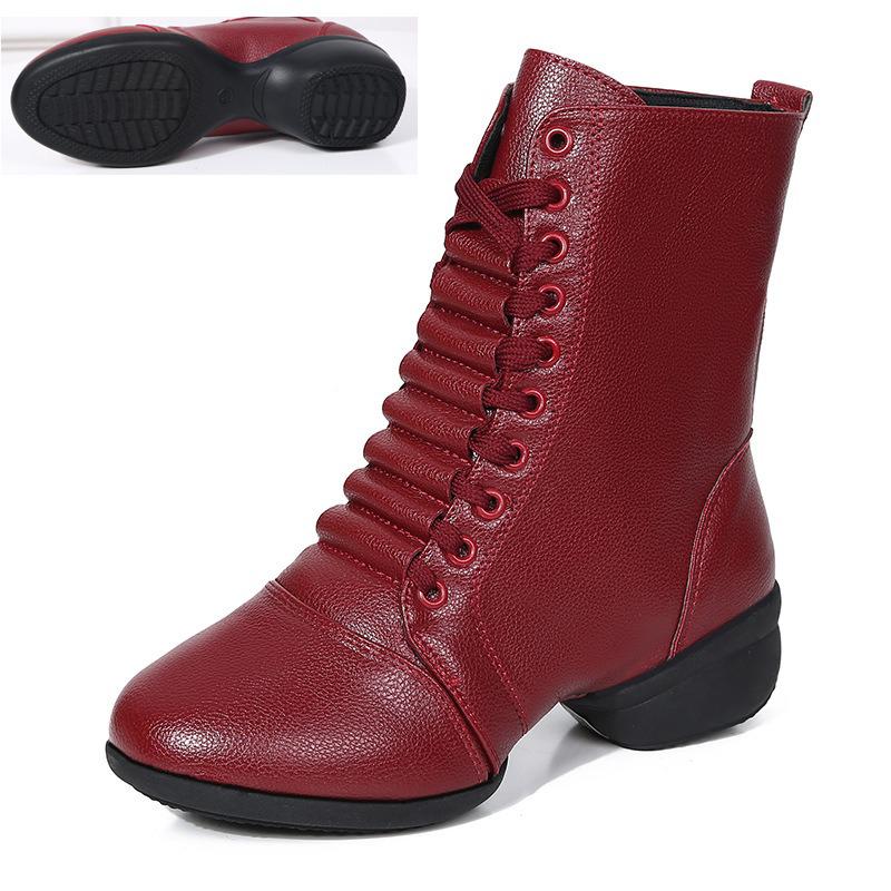 

Джазовые танцевальные туфли для женщин Adlut Sofesole Современные танцевальные туфли Square 41 красный