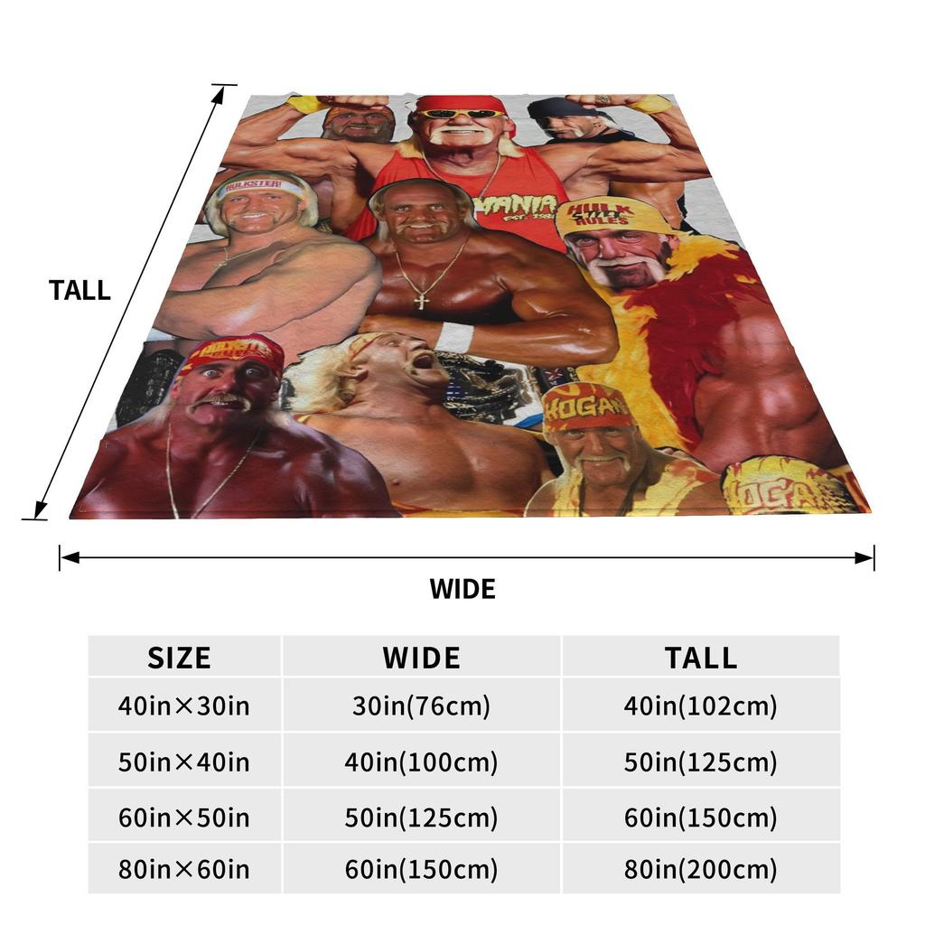 Hulk Hogan American Pro Wrestling Legend Blanket Quality Soft Warm Girls Boys Couch Chair Sofa Bed Print Bedspread